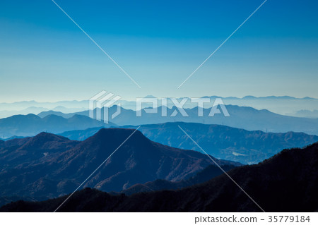View from the top of Tanigawa mountain 35779184