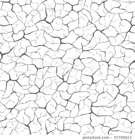 Seamless cracked ground background. 35780021