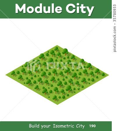 Natural landscape isometric - Stock Illustration [35780933] - PIXTA