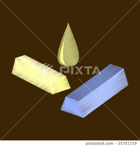 flat shading style icon Gold silver oil flat shading style icon Gold silver oil 35781159