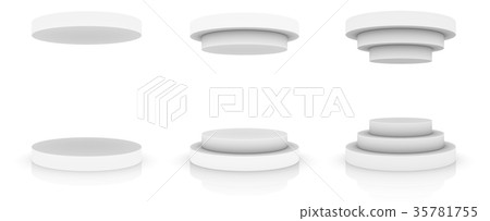 Set of round stage podium 35781755