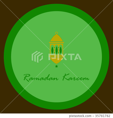 Icon in a flat style Ramadan oriental lantern 35781782