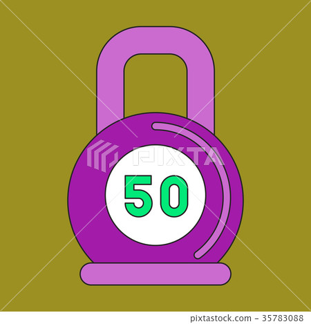 flat icon on stylish background Weight 35783088