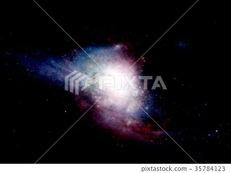 Stars, dust and gas nebula in a far galaxy Stars, dust and gas nebula in a far galaxy 35784123