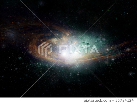 Stars, dust and gas nebula in a far galaxy Stars, dust and gas nebula in a far galaxy 35784124