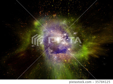 Stars, dust and gas nebula in a far galaxy Stars, dust and gas nebula in a far galaxy 35784125