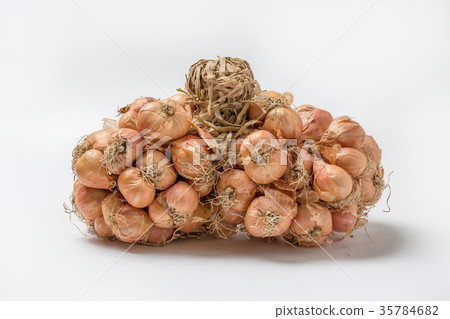 Organic Thai shallots isolated white background. 35784682