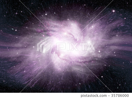 Stars, dust and gas nebula in a far galaxy 35786000