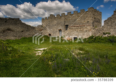 Ancient castle ruins built in Kremenets, Ukraine 35786109