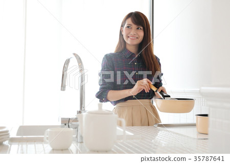 Woman doing housework 35787641