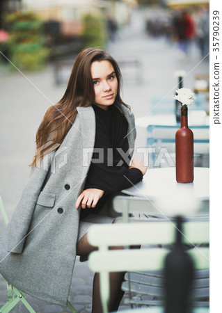 Fashion woman portrait of young pretty trendy girl Fashion woman portrait of young pretty trendy girl 35790239