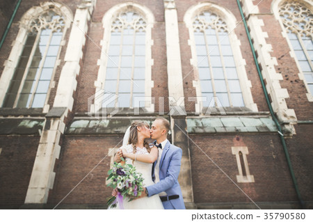 Luxury married wedding couple, bride and groom 35790580