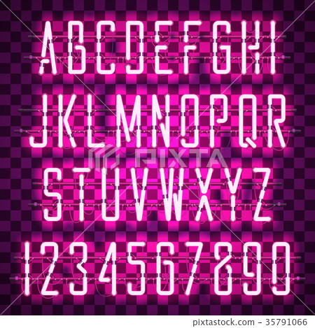 Glowing Purple Neon Casual Script Font 35791066