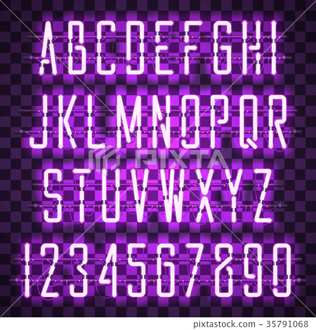 Glowing Purple Neon Casual Script Font 35791068