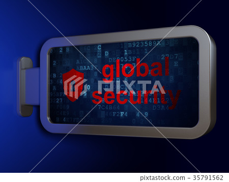 Privacy concept: Global Security and Shield With Privacy concept: Global Security and Shield With 35791562