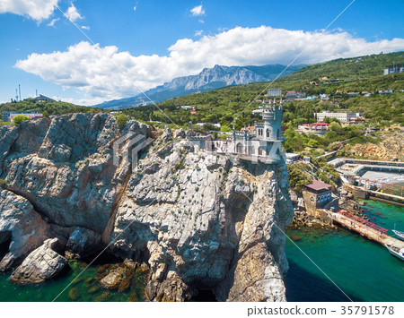 The castle Swallow's Nest on the rock in Crimea 35791578