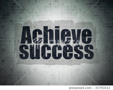 Finance concept: Achieve Success on Digital Data Finance concept: Achieve Success on Digital Data 35791632