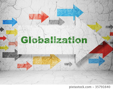 Business concept: arrow with Globalization on Business concept: arrow with Globalization on 35791640