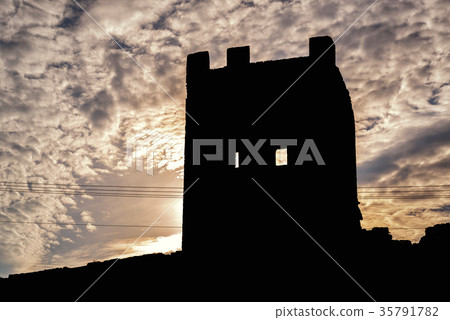 Old Genoese fortress tower in Feodosia, Crimea 35791782