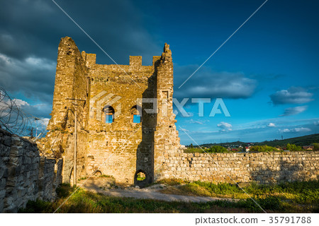 Ruins of the Genoese fortress in Feodosia, Crimea Ruins of the Genoese fortress in Feodosia, Crimea 35791788