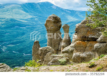 The rock formations of Demerdji mountain, Crimea 35792204