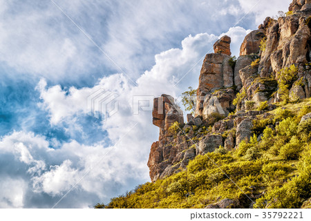 The rock formations of Demerdji mountain, Crimea The rock formations of Demerdji mountain, Crimea 35792221