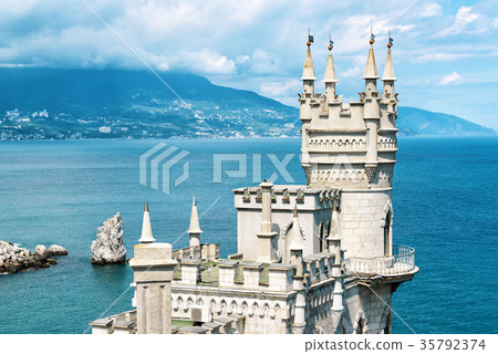 Famous castle Swallow's Nest on the rock in Crimea 35792374