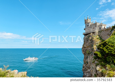 The castle Swallow's Nest on the rock in Crimea 35792383