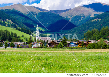 view of Dobbiaco, little town in the Puster Valley 35792784