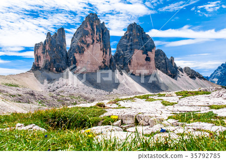 The Tre Cime di Lavaredo in the Italian Dolomites 35792785