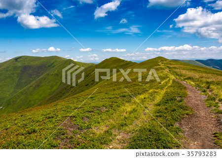 tourist footpath through mountain ridge tourist footpath through mountain ridge 35793283