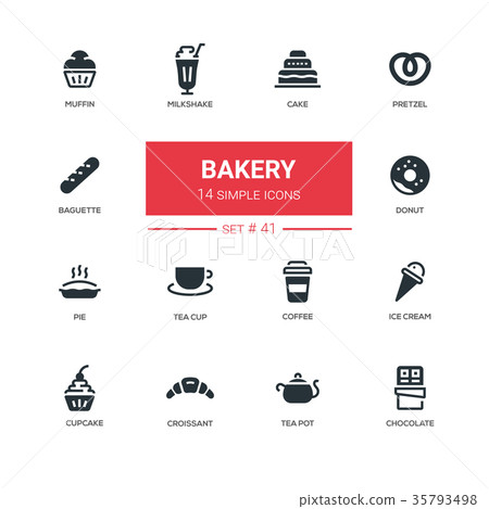 Bakery concept - line design icons set Bakery concept - line design icons set 35793498