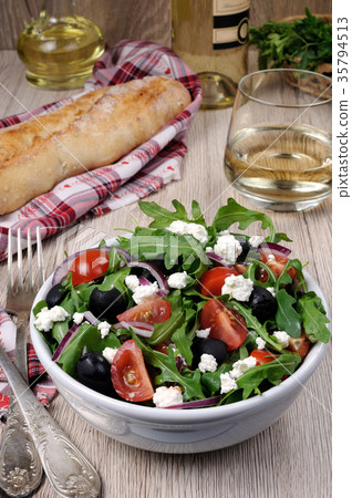 Greek salad with arugula Greek salad with arugula 35794513