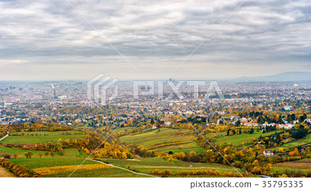 Autumn panorama over the city Vienna 35795335