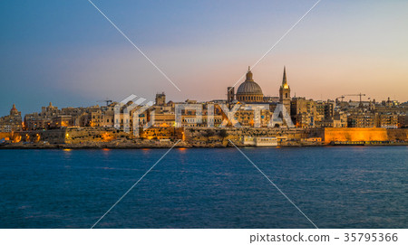 Sunset view of Valletta, the capital of Malta Sunset view of Valletta, the capital of Malta 35795366