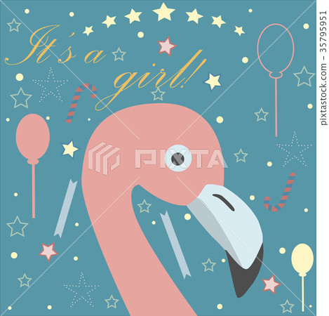 Baby girl Birth announcement. Baby girl Birth announcement. 35795951