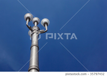 lamp post street with dark blue sky lamp post street with dark blue sky 35797432