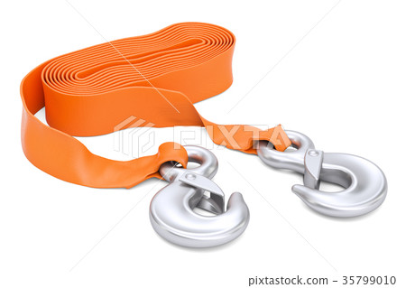 Car tow rope, automotive towing rope. 3D rendering 35799010
