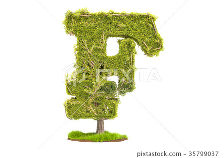 Money tree in the shape of a franc symbol Money tree in the shape of a franc symbol 35799037