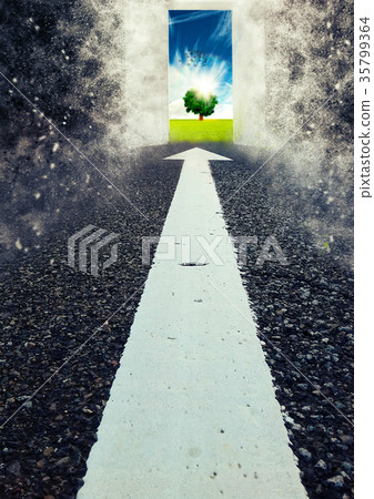 箭頭和門 35799364