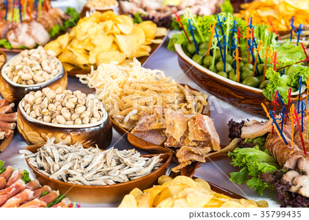 Banquet table with meat products Banquet table with meat products 35799435