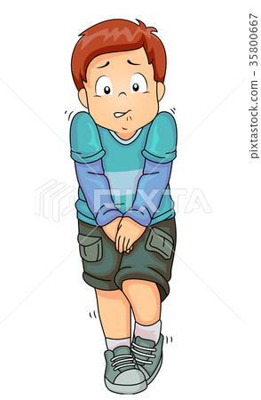 Kid Boy Pee Illustration 35800667