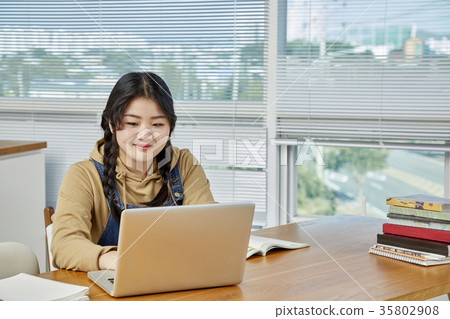 High school student, learning, book High school student, learning, book 35802908