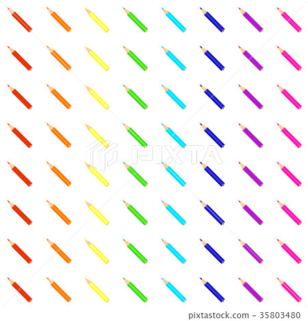 Pattern with colorful pencils Pattern with colorful pencils 35803480