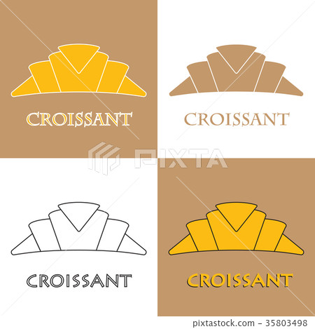 Croissant icon. Croissant icon. 35803498