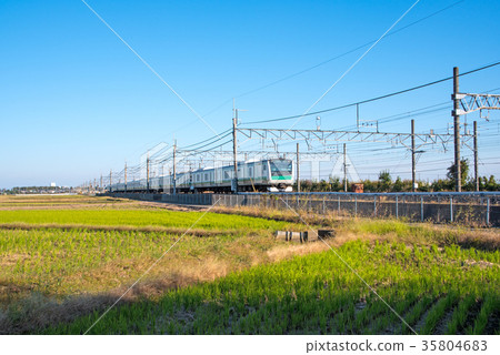 在川越線Minamikodani警察局附近路過 在川越線Minamikodani警察局附近路過 35804683
