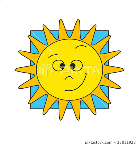 Funny cartoon sun Funny cartoon sun 35811928