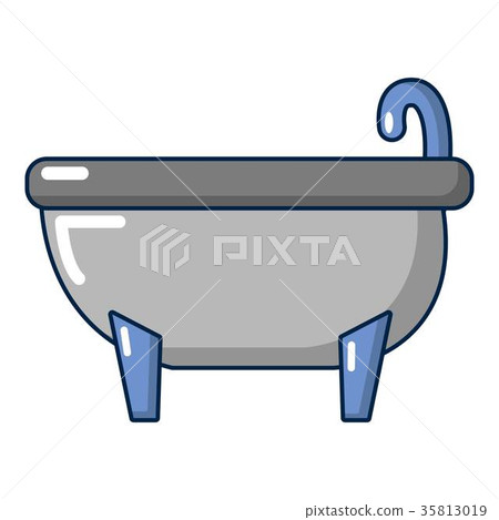 Bathtub icon, cartoon style 35813019