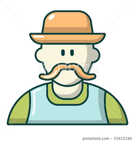 Gardener man icon, cartoon style Gardener man icon, cartoon style 35813180