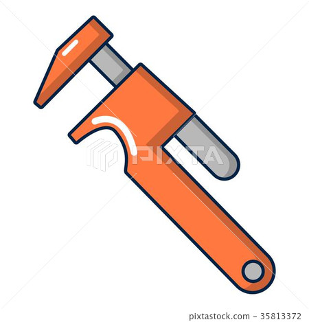 Adjustable wrench icon, cartoon style Adjustable wrench icon, cartoon style 35813372